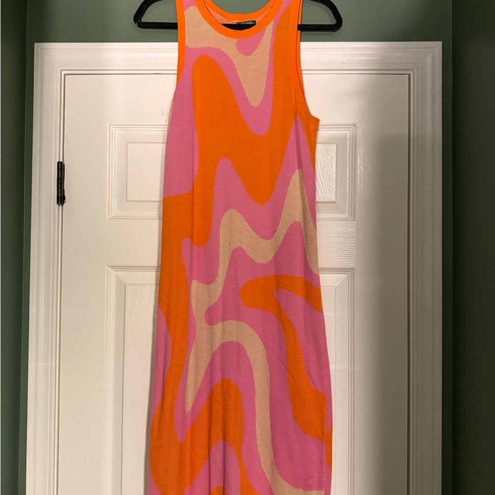 Wild Fable Orange and Pink Maxi Dress